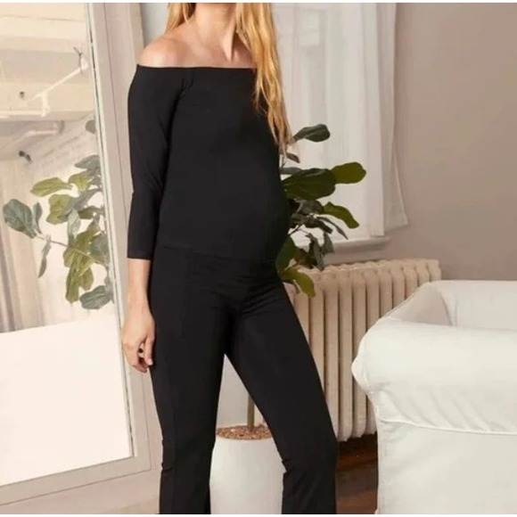 HATCH Maternity Black Off Shoulder Top O/S - Picture 1 of 5